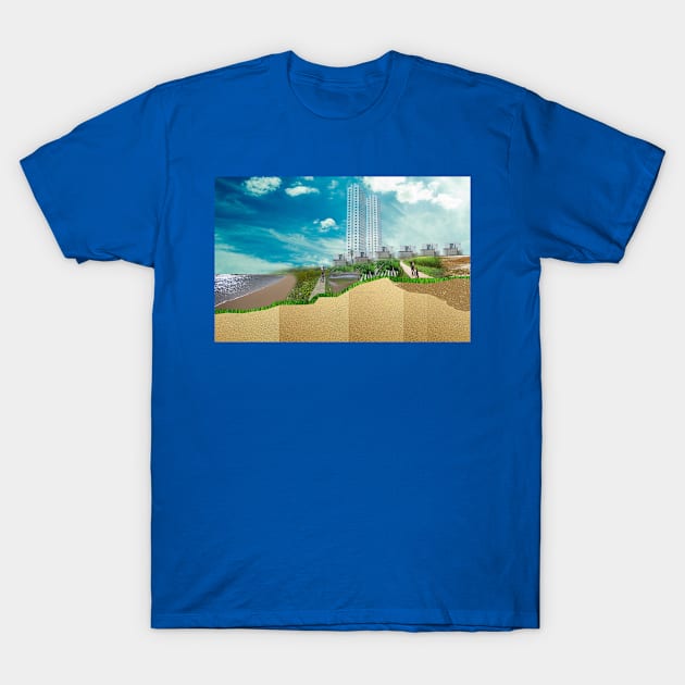 beach urban wetland T-Shirt by jorge_lebeau